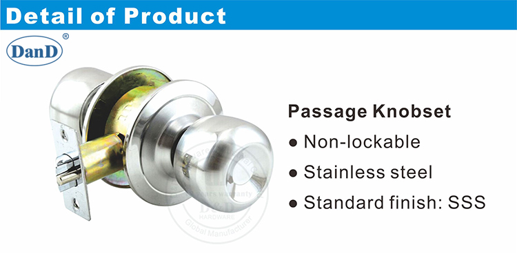 Entrada de acero inoxidable Lockset-D y D hardware