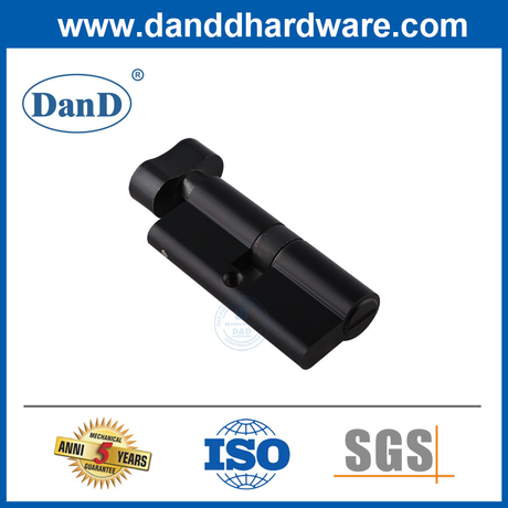 Tipos de cilindro de la puerta de la puerta del baño negro mate para euro-ddlc007-70 mm-mb