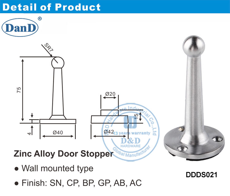 Tope de puertas de madera