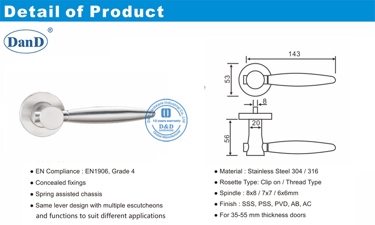 Manijas de puerta de palanca Exterior-D y D Hardware