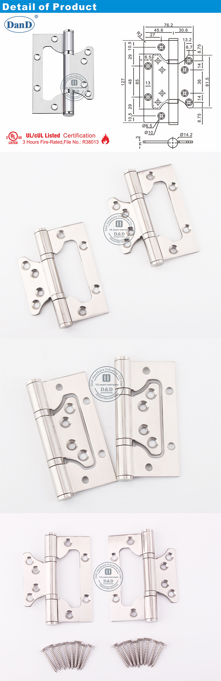 Puerta frontal Hinger-D y D Hardware