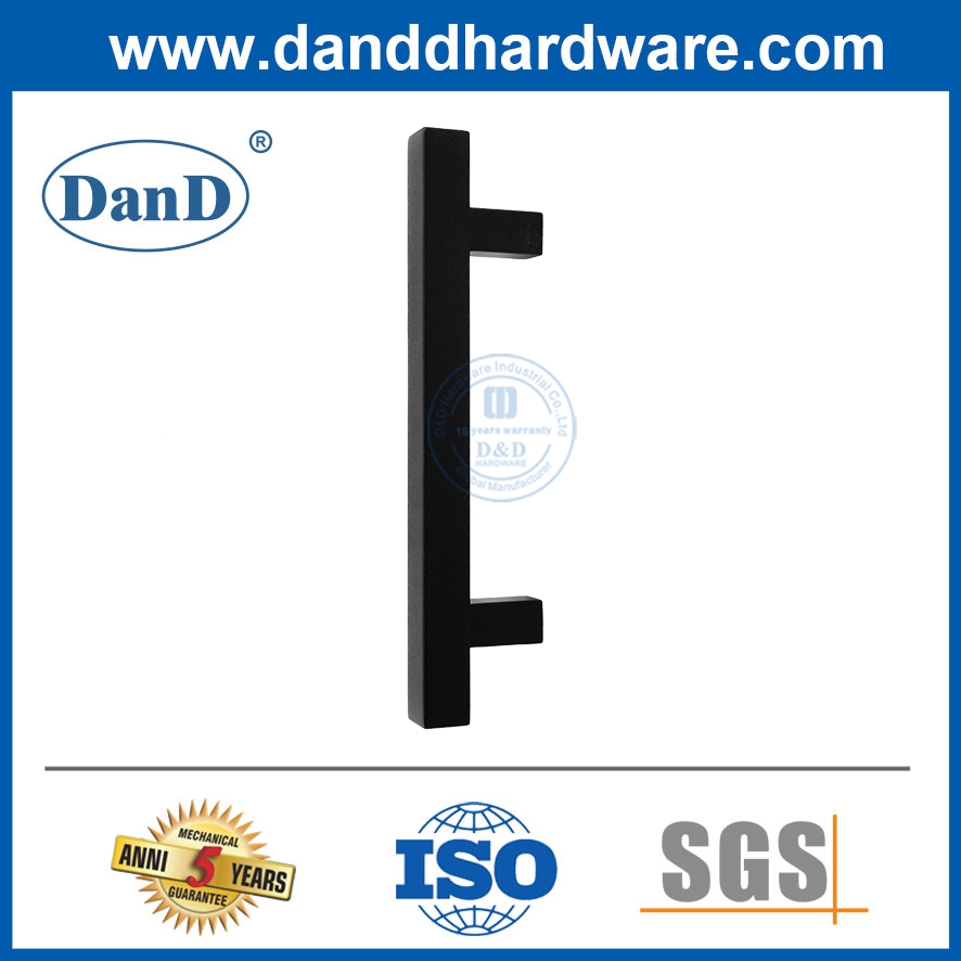 Manijas de metal negro de acero inoxidable manijas de las puertas de vidrio para la venta-ddph033