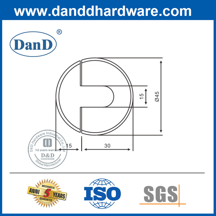Fabricante de parada de puertas de piso Zinc aleación Mejor tope de puertas Seguridad-DDDS006