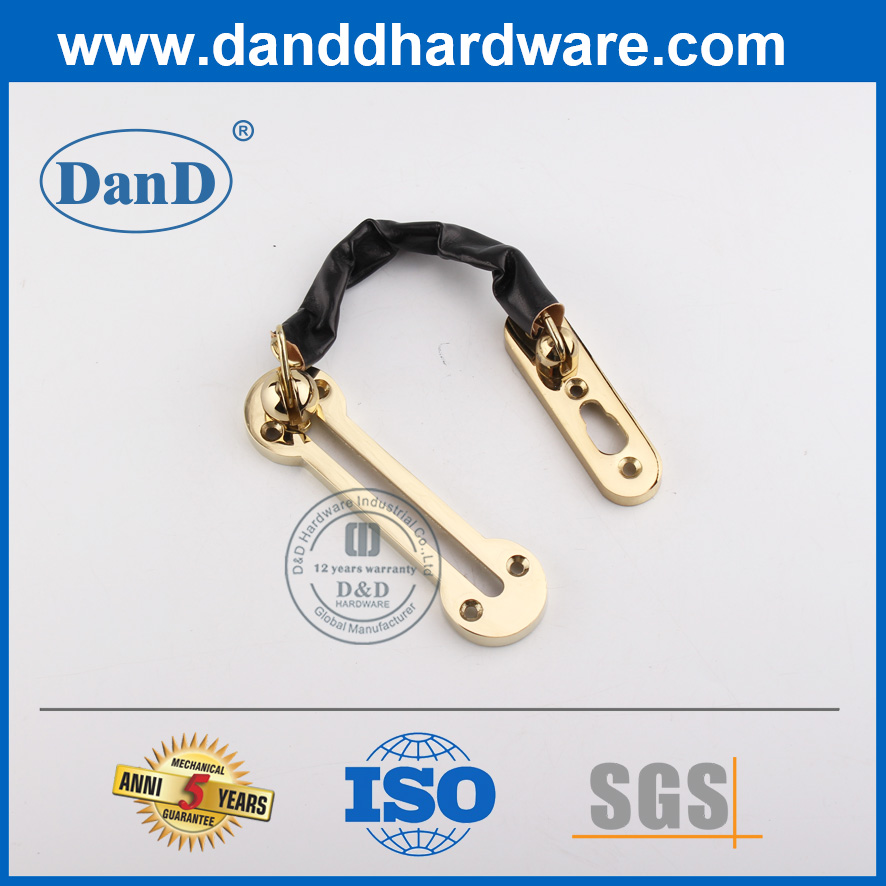 Cadena de seguridad de la puerta delantera pulida de la aleación de zinc de la cadena DDDG003