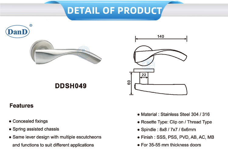 Manija de puerta interna