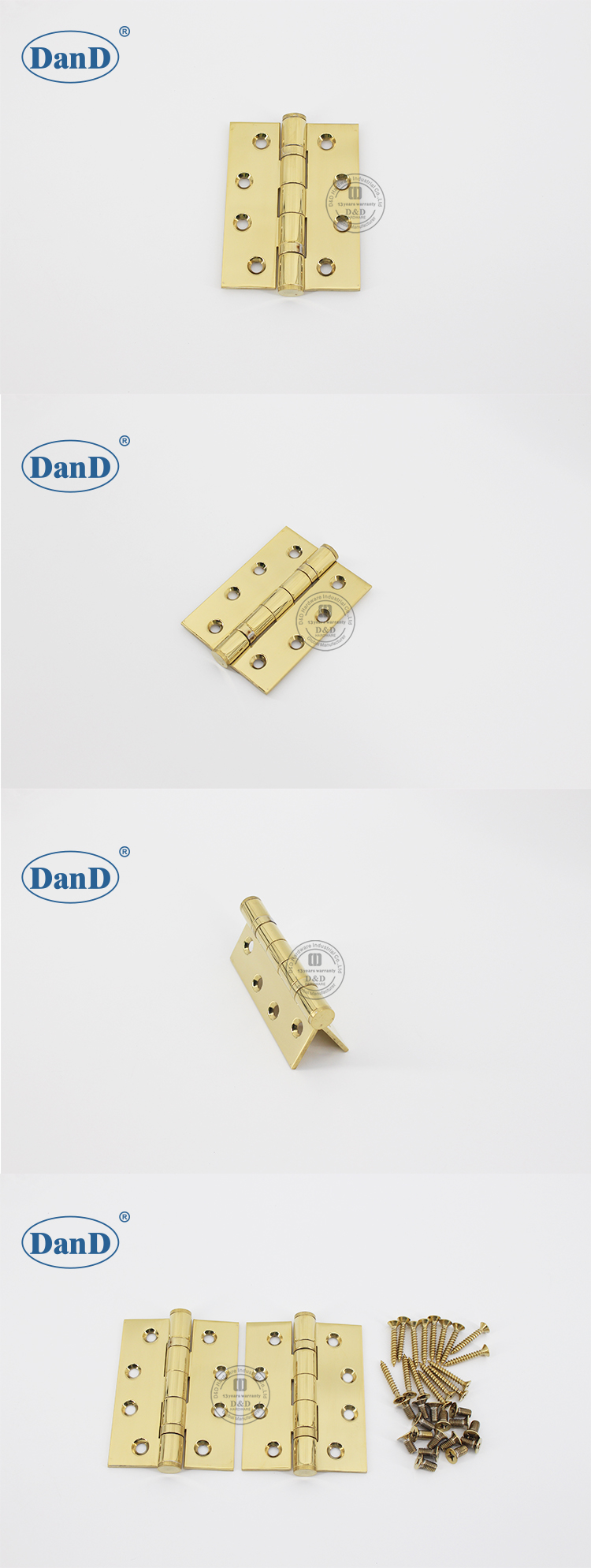 Bisagra de puerta dorada de 4 pulgadas-DDS001