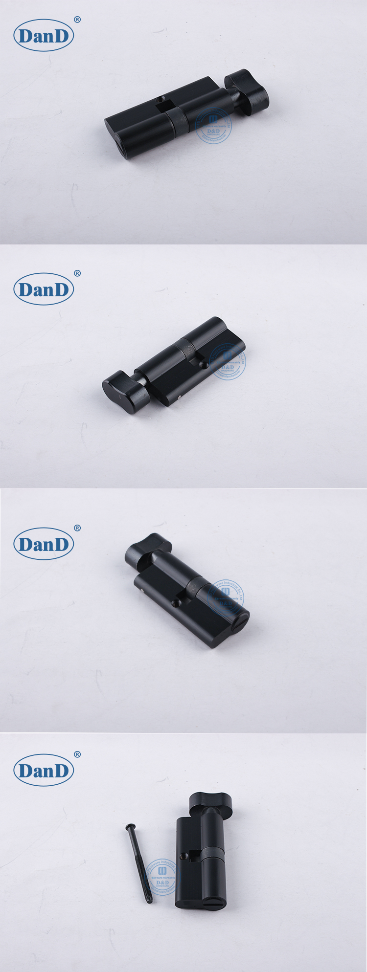 Cilindro de bloqueo negro mate