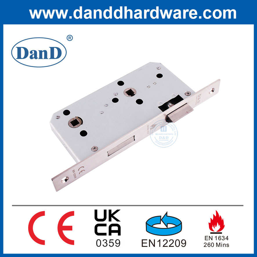 EN12209 Muestra gratuita de múltiples puntos de acero inoxidable Mortise Lock Body-DDML012-5578