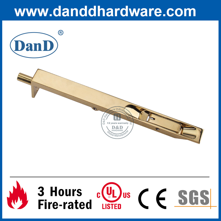 Puerta de lat&oacute;n pulida Bolt-DDDB001