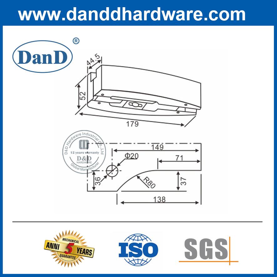 Nuevo diseño SS304 INTIGUILLA DE PARCHO BOTAL PARA PUERTA DE VADOR DEL HOTEL DDPT006
