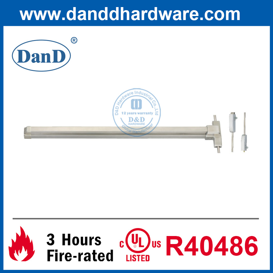 UL Listado ANSI Barra de pánico con clasificación de fuego de acero inoxidable ANSI Bar-DDPD006
