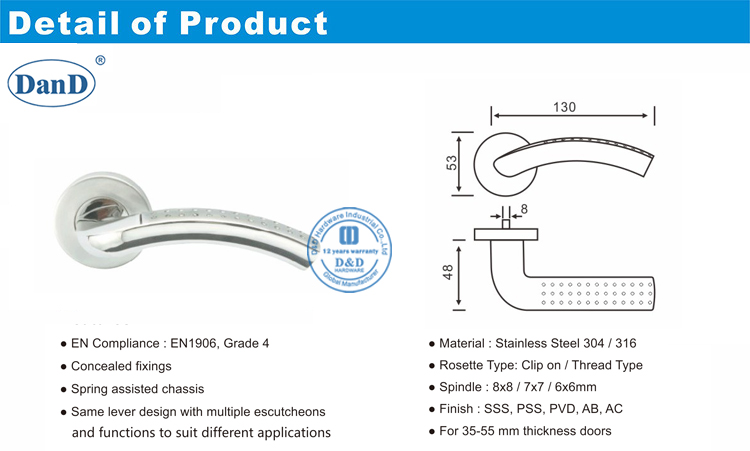 Puerta de seguridad Handle-D y D Hardware