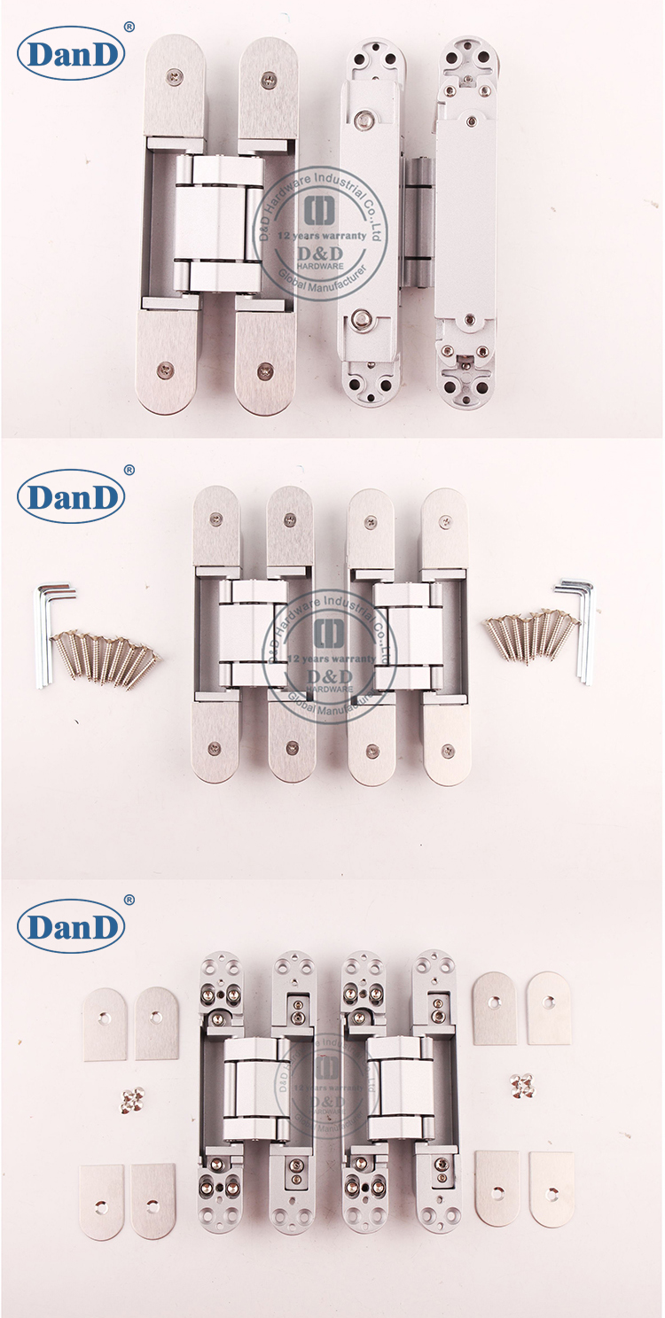 Silver Oculta Puerta Bisagra D y Hardware D