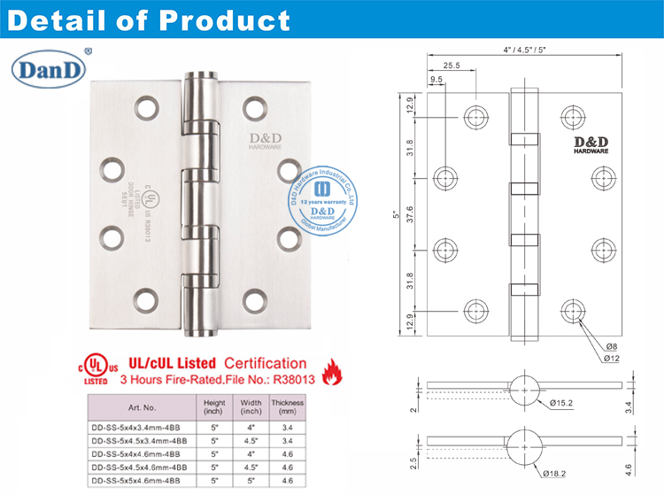 Rodamiento de bolas Puerta de servicio pesado Husle-D y Hardware