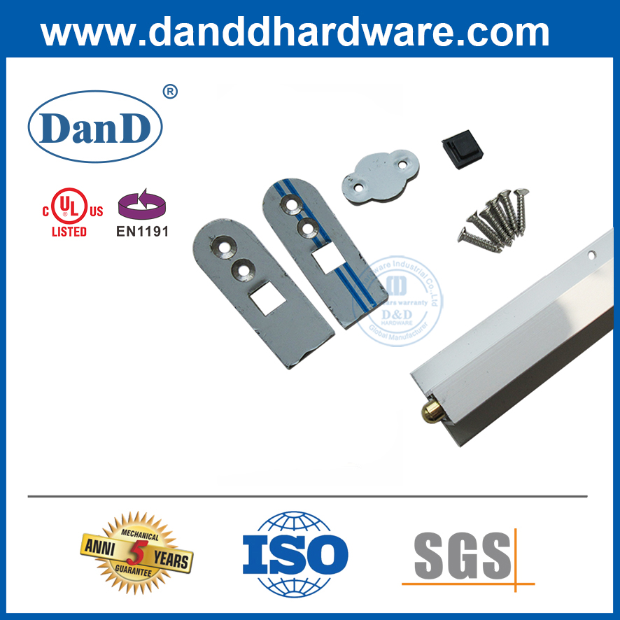 Aluminio Automático de la puerta oculta del sello de la puerta de la puerta del fondo para la puerta de humo DDBS002
