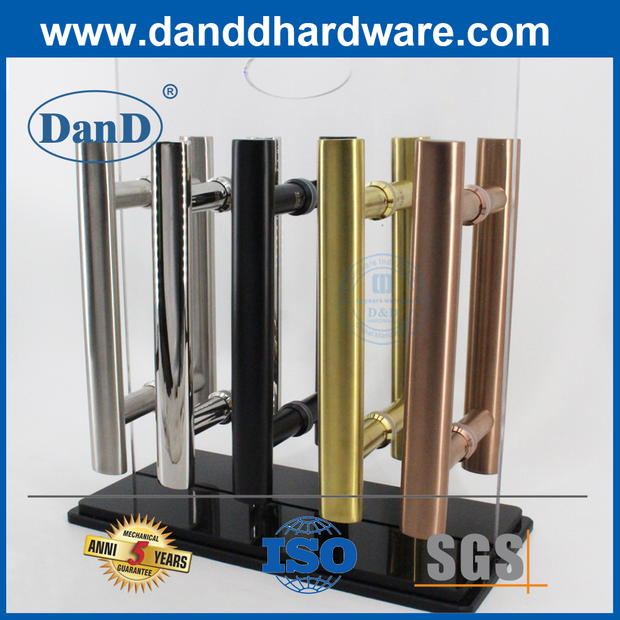 Hardware de vidrio Manija de puertas de vidrio de acero inoxidable con proveedor de cerraduras-DDPH040