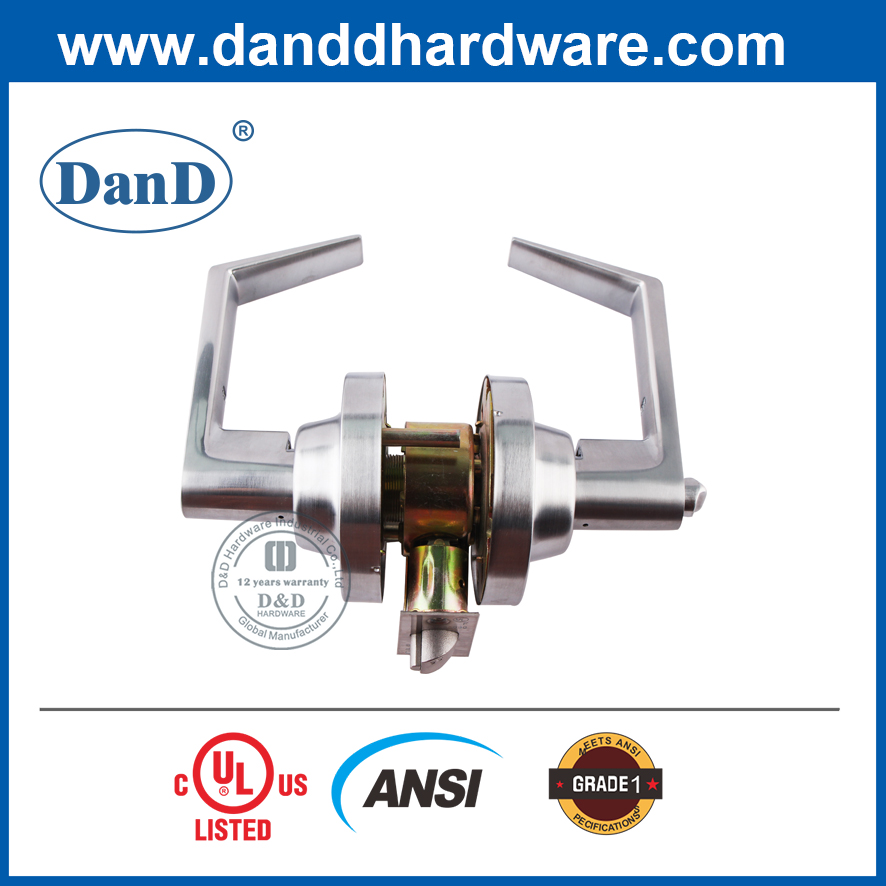 Localizado tubular de palanca de aleación de zinc de grado 1 ANSI para puerta de metal-DDLK009