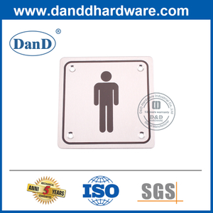 Placa de señal de inodoro de acero inoxidable de venta caliente para Hotel-DDSP001