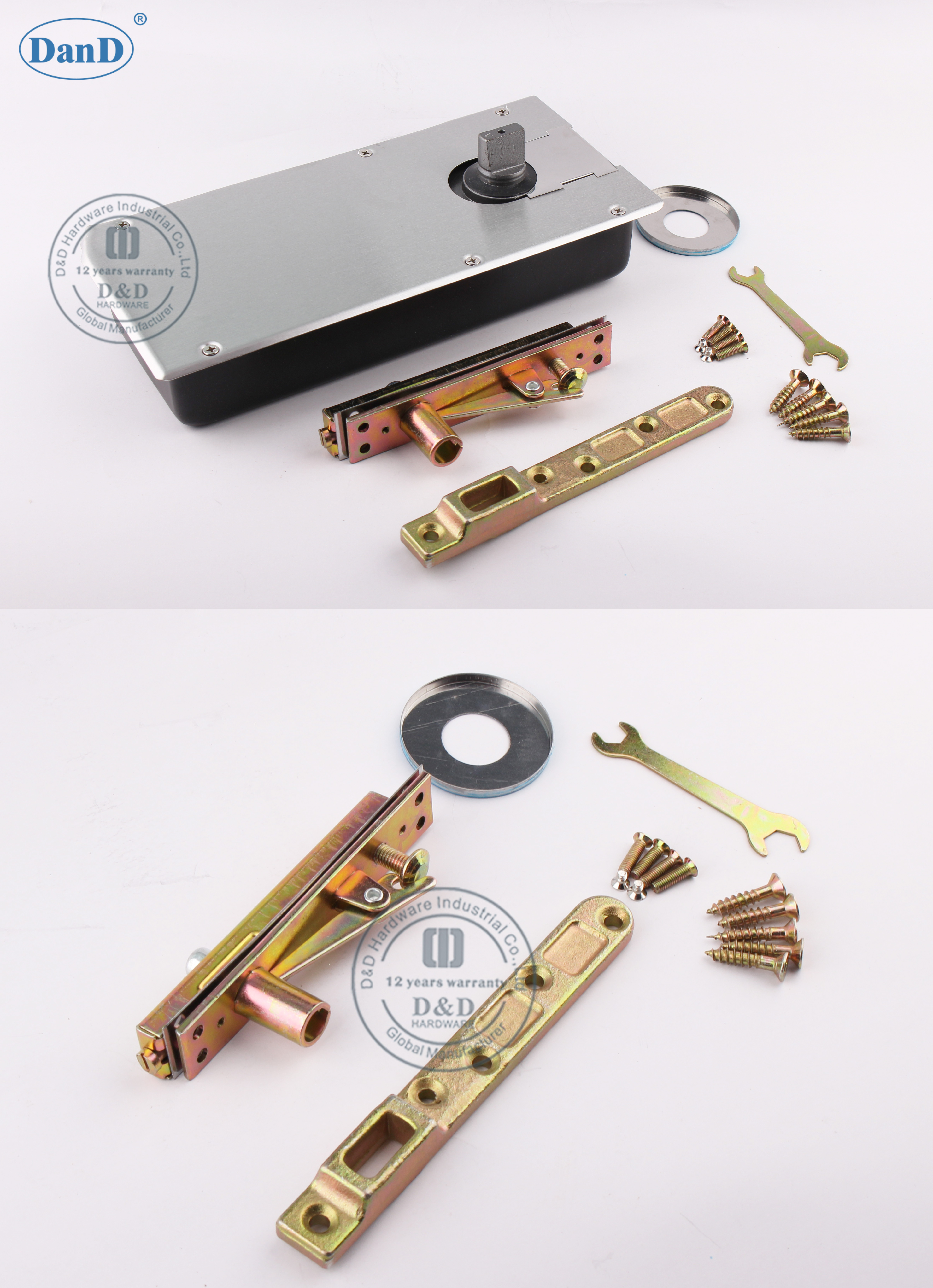 Puerta de vidrio Spring-D y H hardware