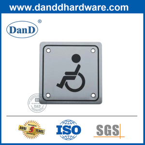 Tipo cuadrado de acero inoxidable Deshabilite la placa de signo para la puerta de metal-DDSP