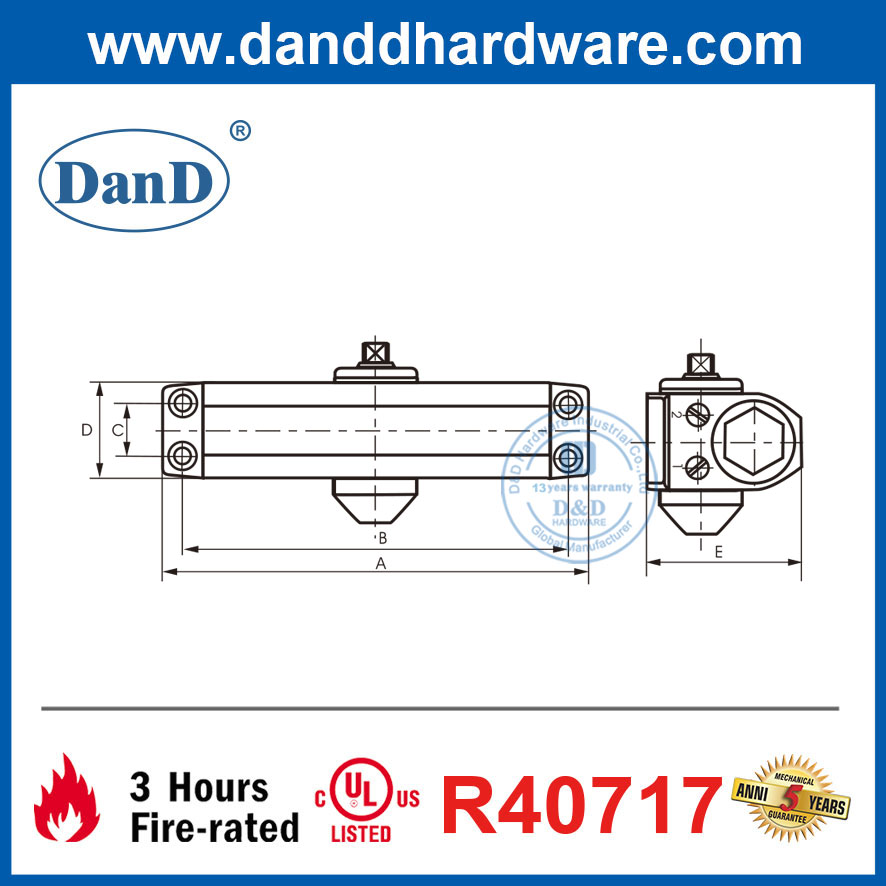 Diseño simple Listado a la mejor puerta automática hidráulica Closer-DDDC017