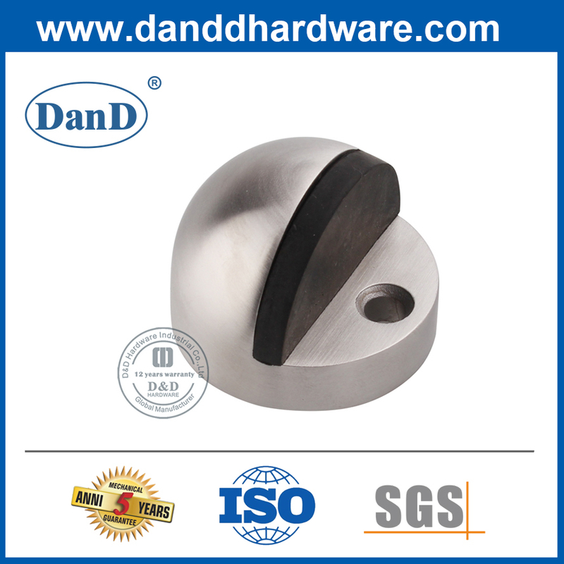 Parada de puertas comerciales hardware tope de puerta de acero inoxidable para piso-ddds002