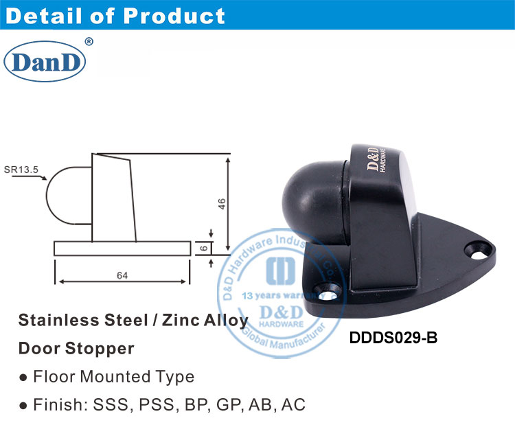 Se detiene la puerta negra mate