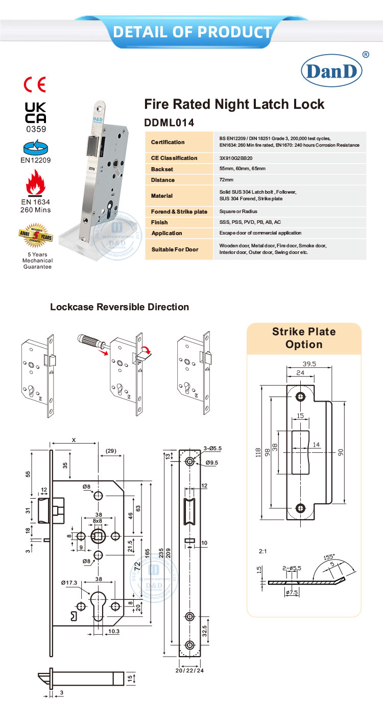 Lock de pestillo nocturno