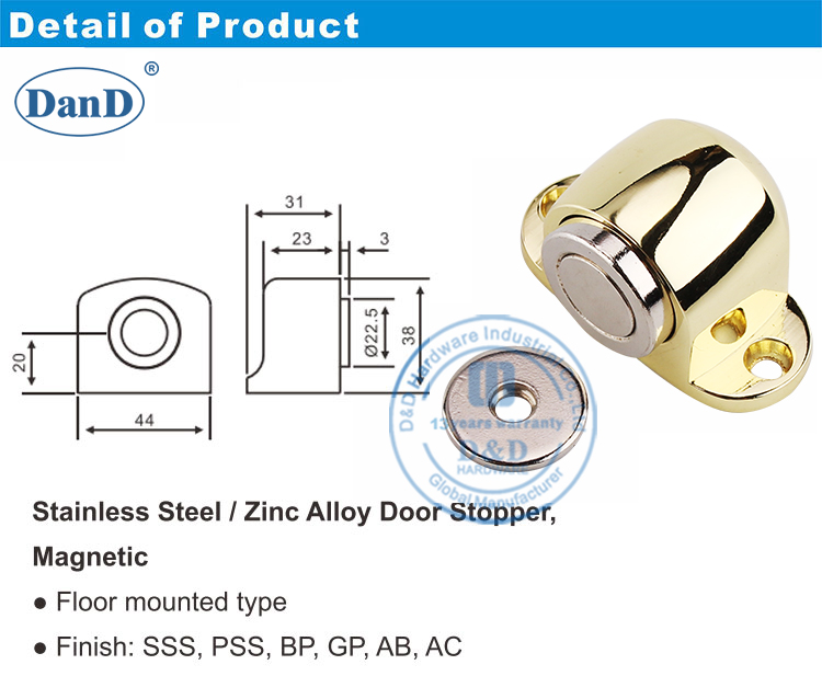 Soporte para puertas de oro