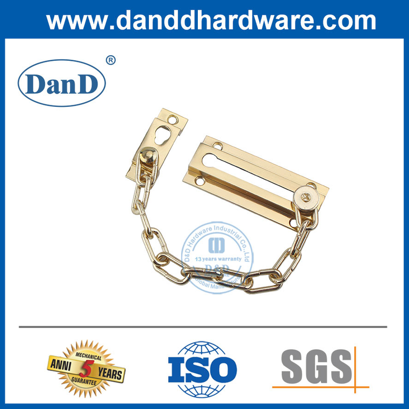 Cadena de seguridad de la puerta de latón Cadena de mechones de puerta pulido para puerta de metal DDG005