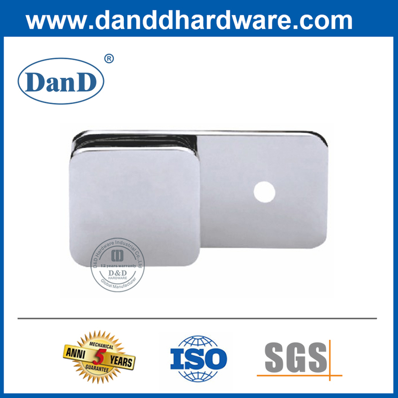 Corner de vidrio de acero inoxidable clamp de vidrio de ducha DDGC003