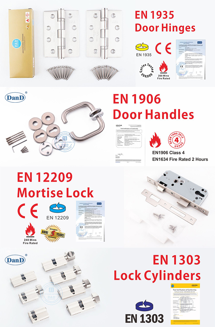 Hardware de edificio plateado y hardware D