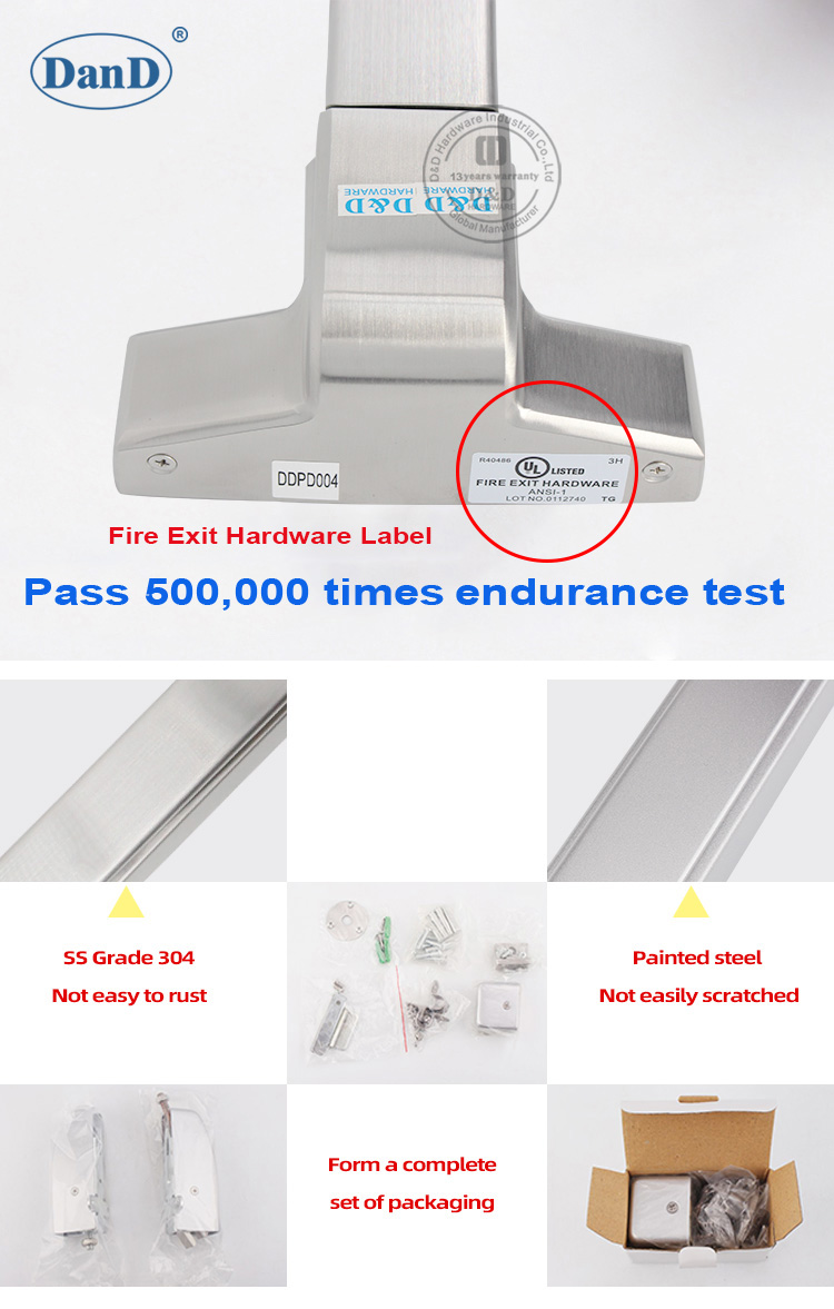 Barra de barra de empuje de p&aacute;nico 