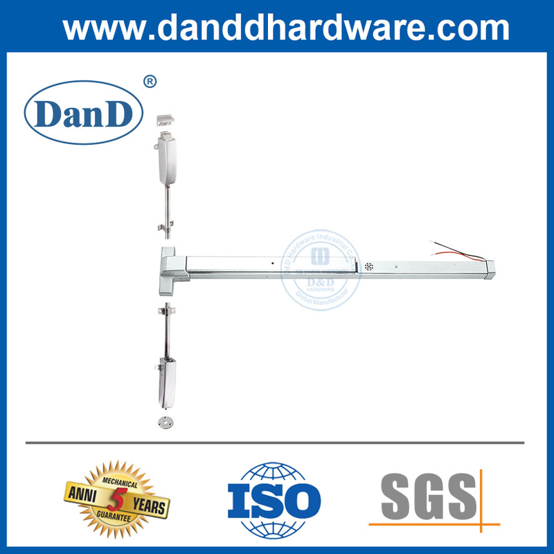 Barra de pánico de acero inoxidable de hardware de pánico de varilla vertical con alarma-DDPD032