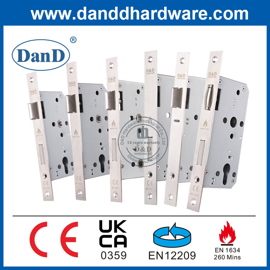 BS EN 12209 Mortise Sash Cylinder Key Lock con teclas DDML011R-6072