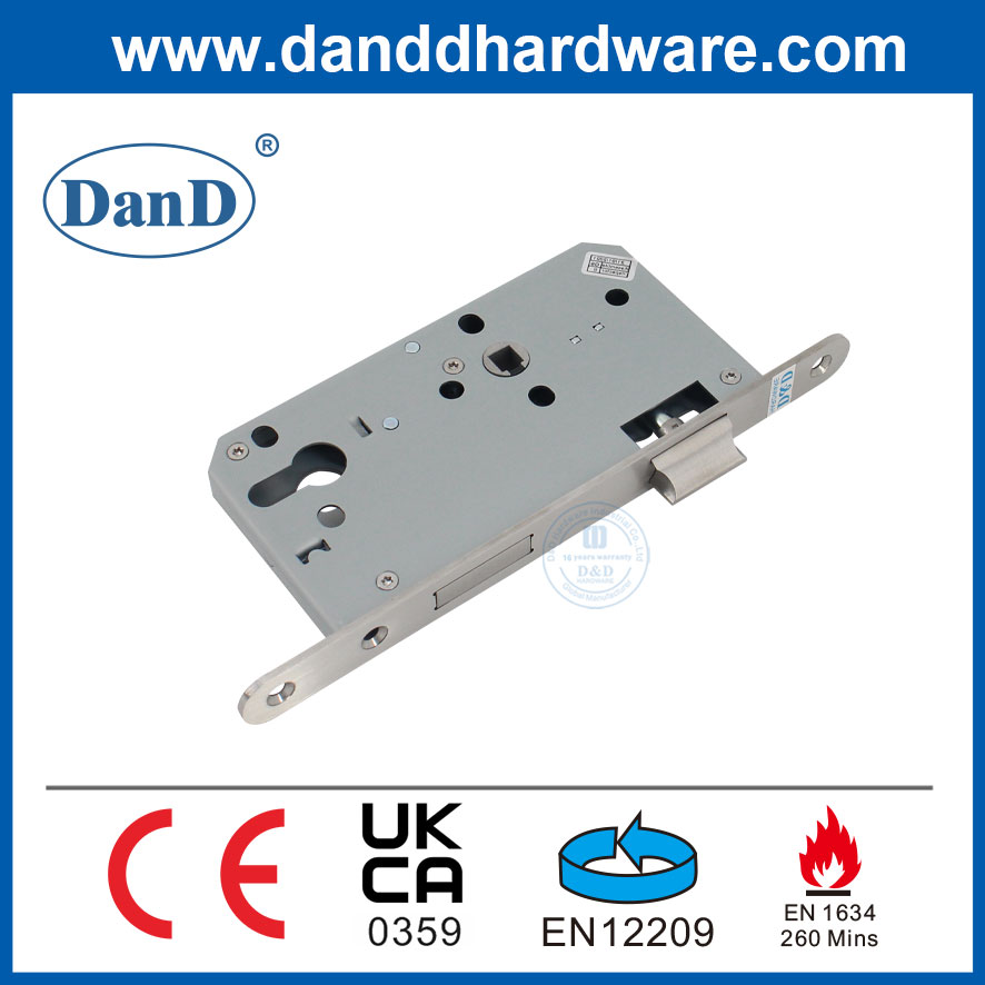 Proveedor de cerraduras CE EN12209 Euro Standard Fire Mortise Door Lock Set-DDML009R-6072