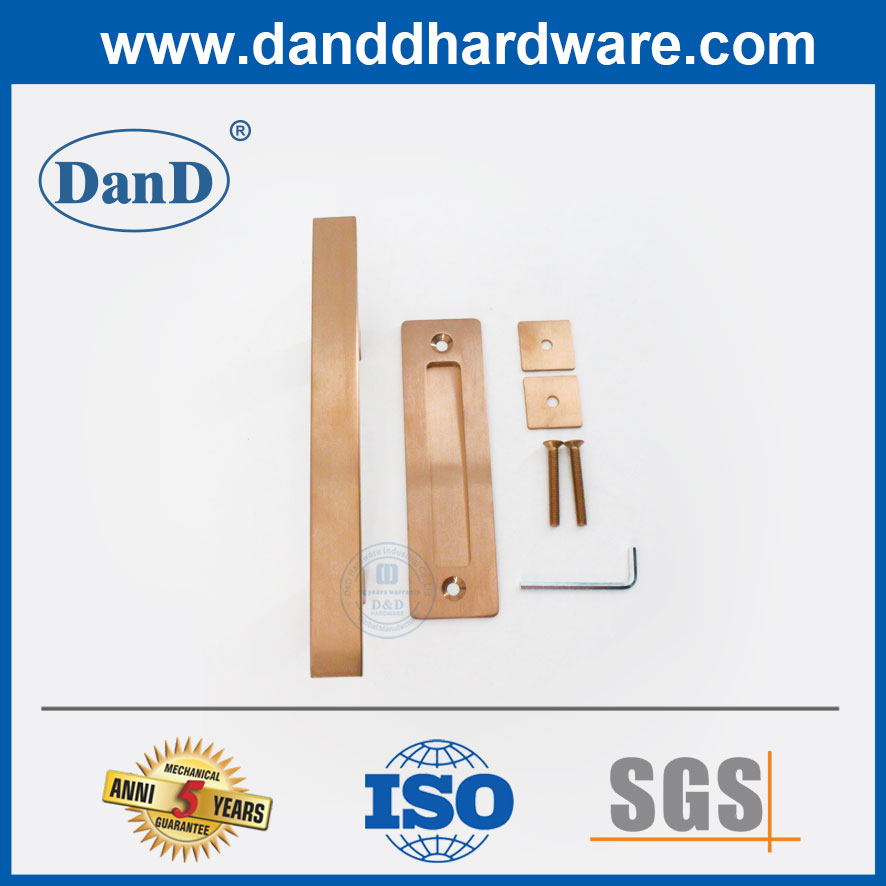 Hardware de la puerta corredera de oro rosa de acero inoxidable Hardware para la puerta del granero-DDBD103