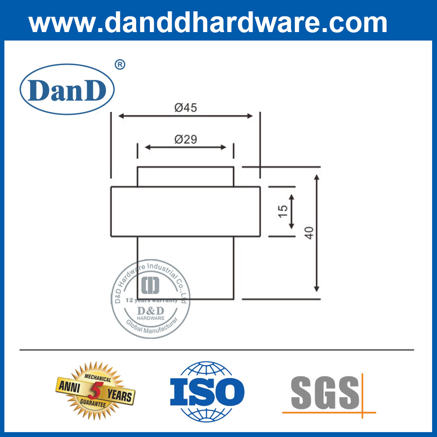 Puerta comercial PARA Hardware de acero inoxidable Puerta interna DDDDS007