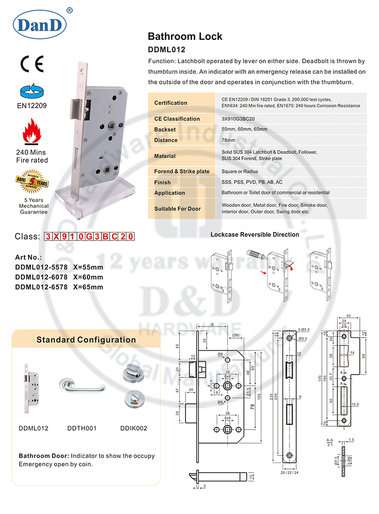 Puerta de metal Lock-D y D Hardware