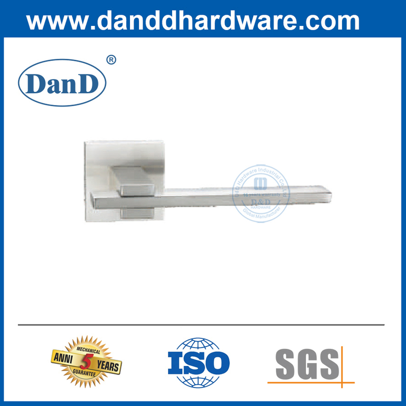 Manijas de la puerta palanca de entrada cuadrada manijas de puerta cuadrada manija de puerta de acero inoxidable interior-ddsh060