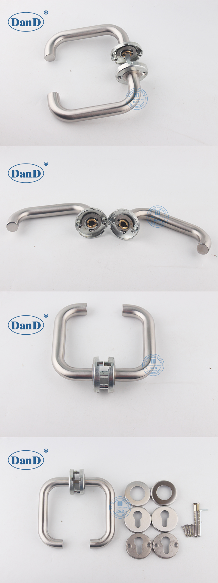 Manija redonda de la puerta de rosa