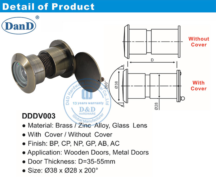 Visor de mirilla de puerta grande
