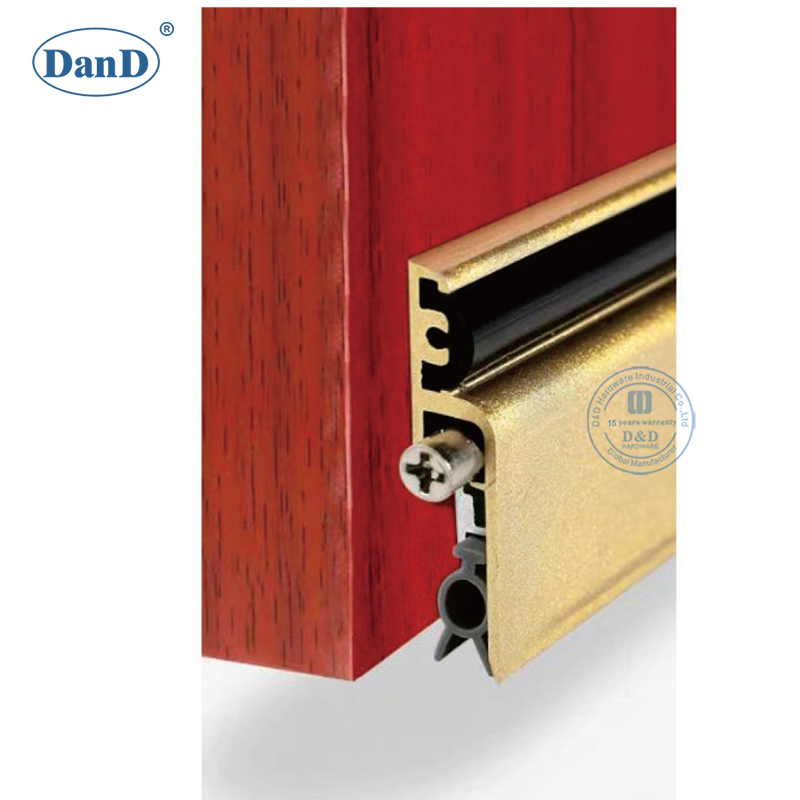 Sello de puerta de aluminio caída automática de la puerta del fondo de la puerta del fondo de puerta ajustable sello-ddbs003