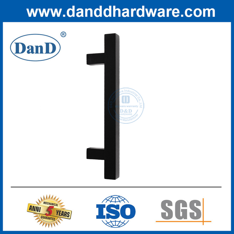 Manijas de metal negro de acero inoxidable manijas de las puertas de vidrio para la venta-ddph033
