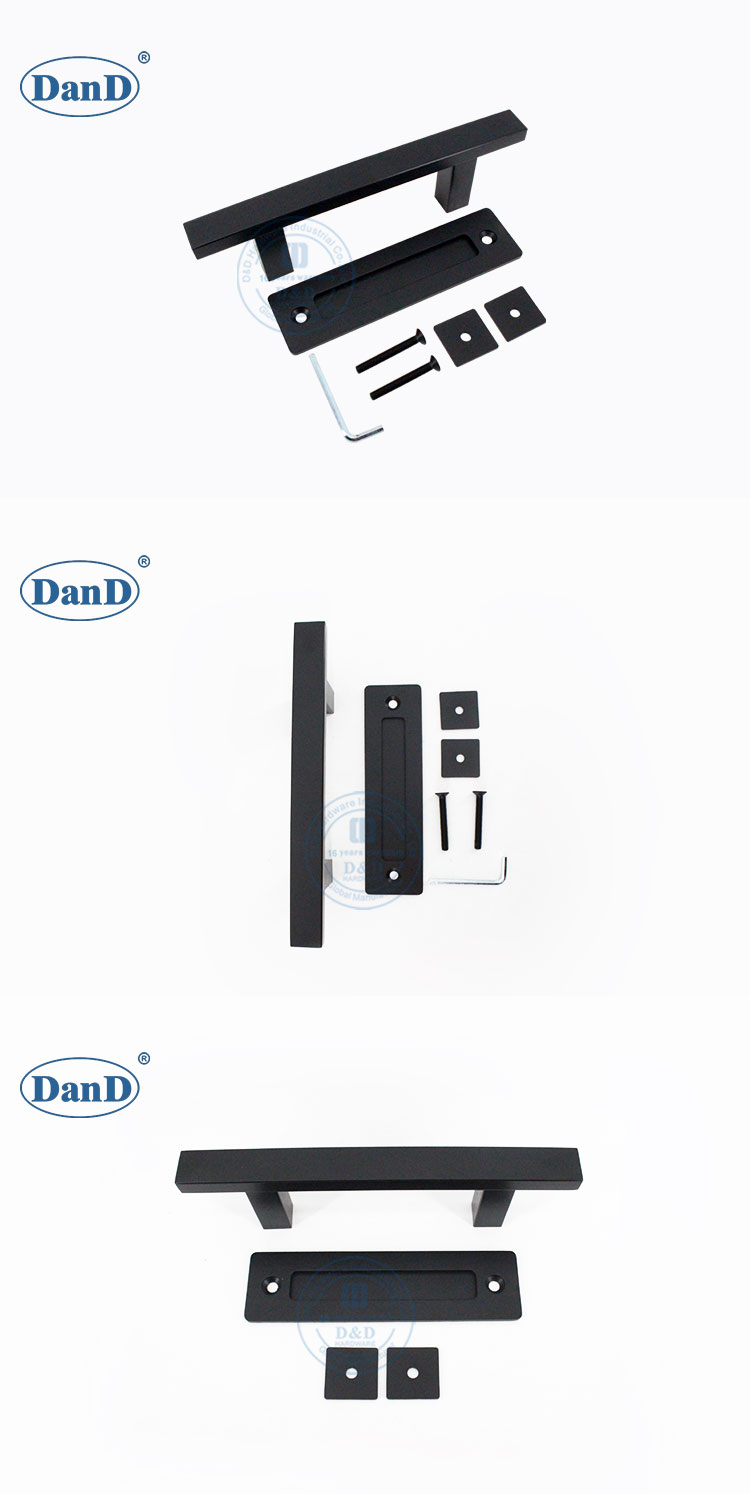 Manijas de la puerta del granero negro