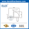 Tapón de la puerta del hemisferio de acero inoxidable para la puerta de madera-DDDS001