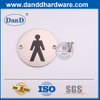 Placa de señal de inodoro de acero inoxidable de venta caliente para Hotel-DDSP001