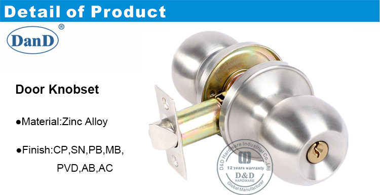 Puerta tubular Knob-DDLK034-D y D Hardware
