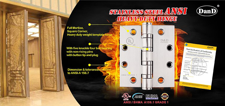 Bisagra con clasificaci&oacute;n de fuego para Door-D y D Hardware