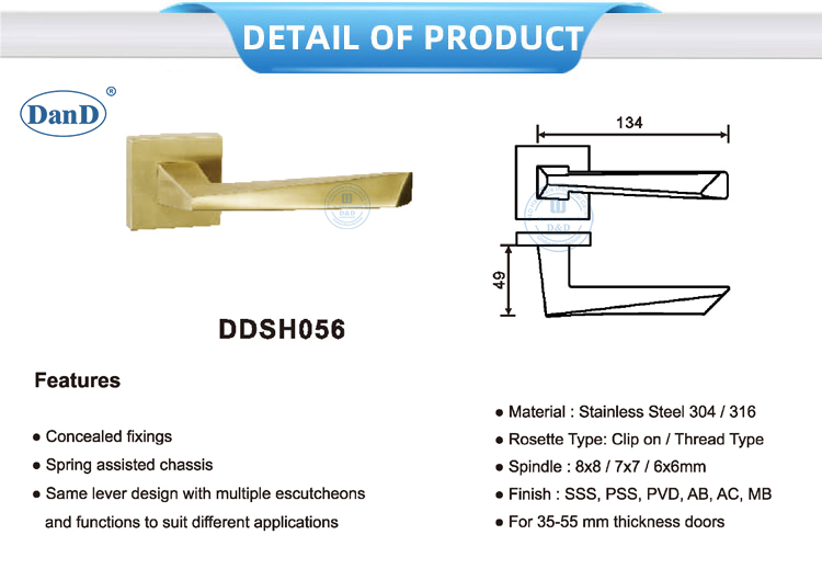 manijas de la puerta dorada